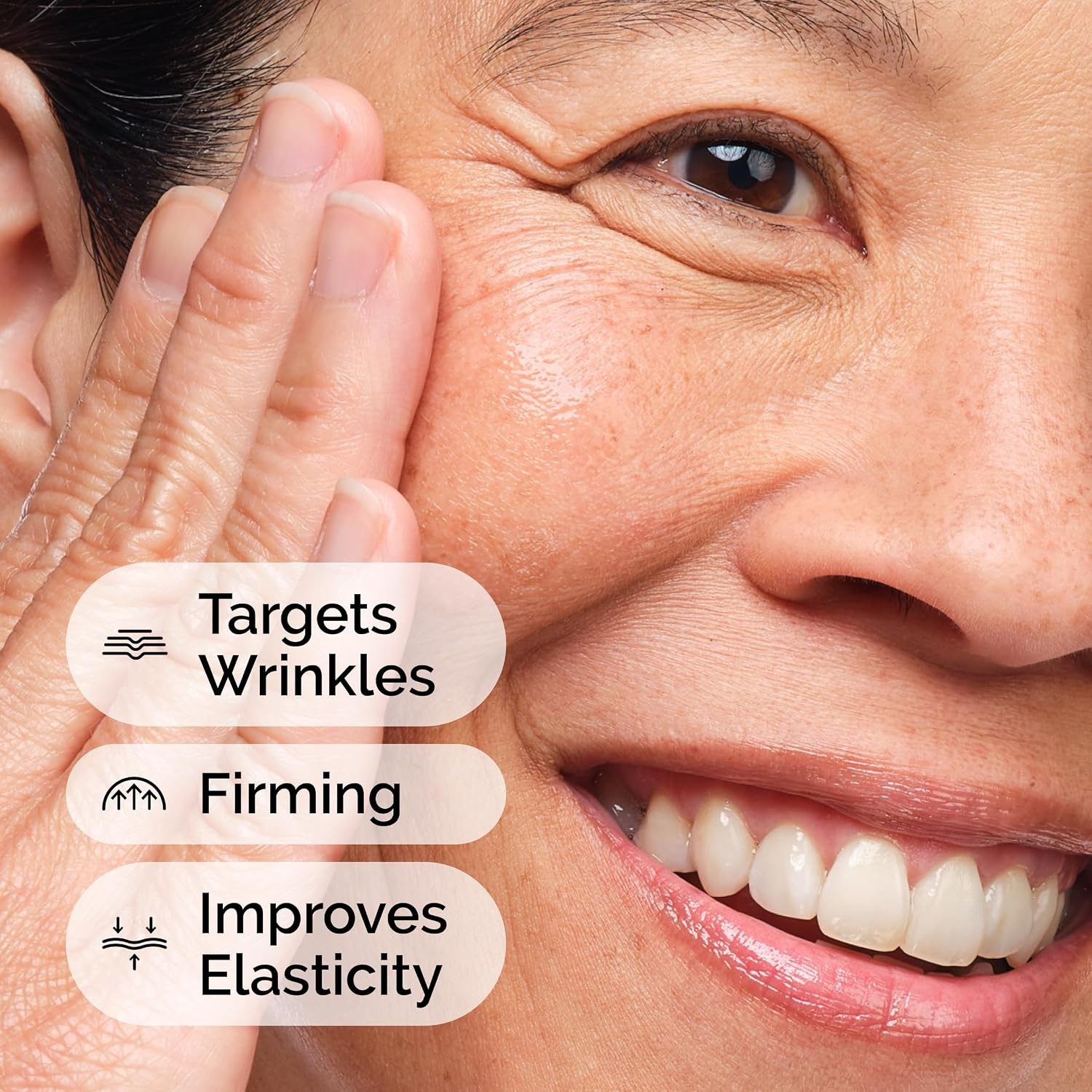 image:imageMultiPeptide Hyaluronic Acid AntiAging Peptide Serum for Crows Feet Elasticity amp Firmness 1 Fl Oz