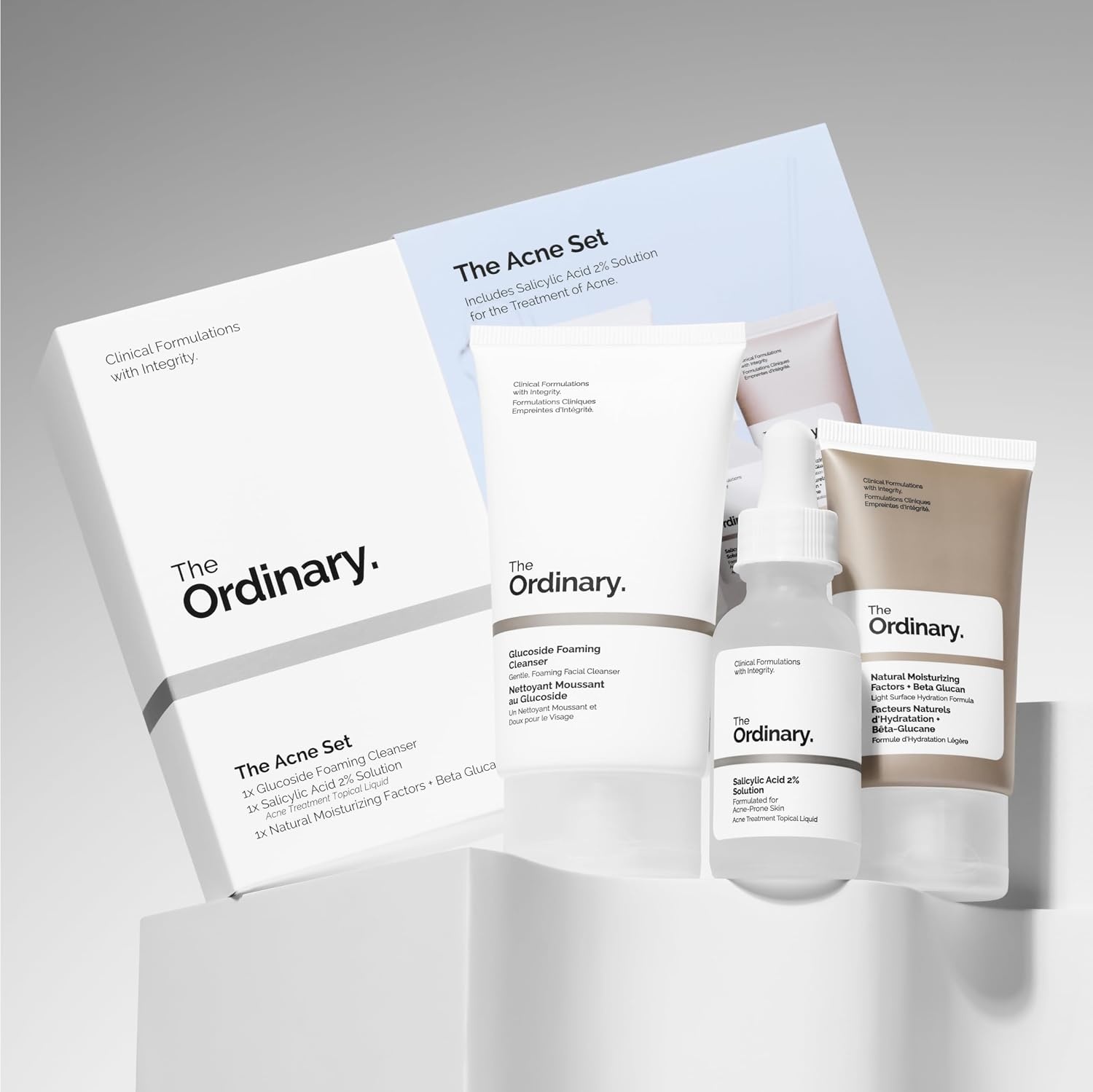 image:imageThe Acne Set 3Step Skin Regimen with Glucoside Foaming Cleanser Salicylic Acid 2 Solution and Natural Moisturizing