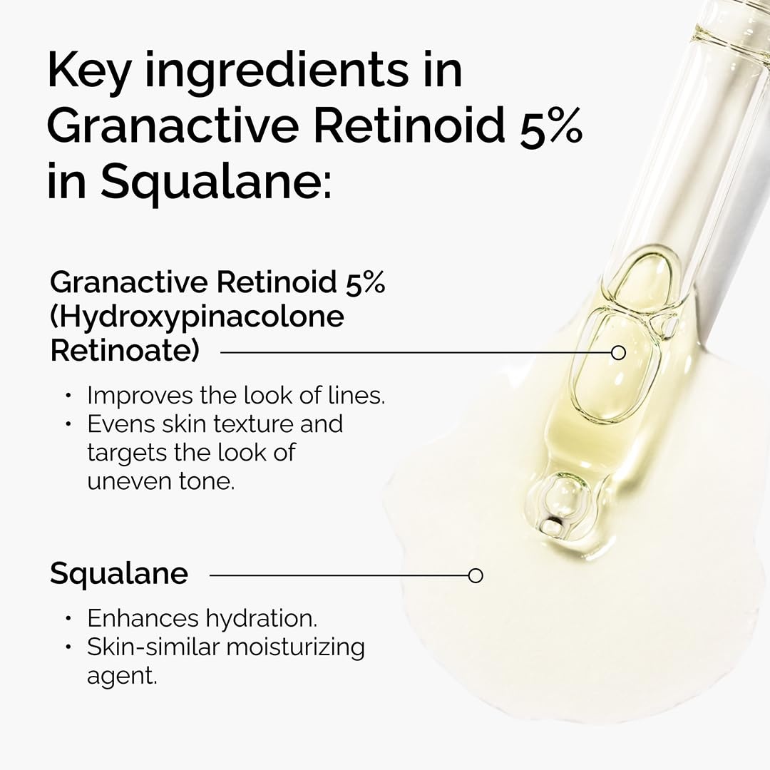 image:imageThe Ordinary Granactive Retinoid 5 in Squalane Advanced AntiAging Retinoid with Hydration Support for Dry and Mature Skin 1 Fl Oz