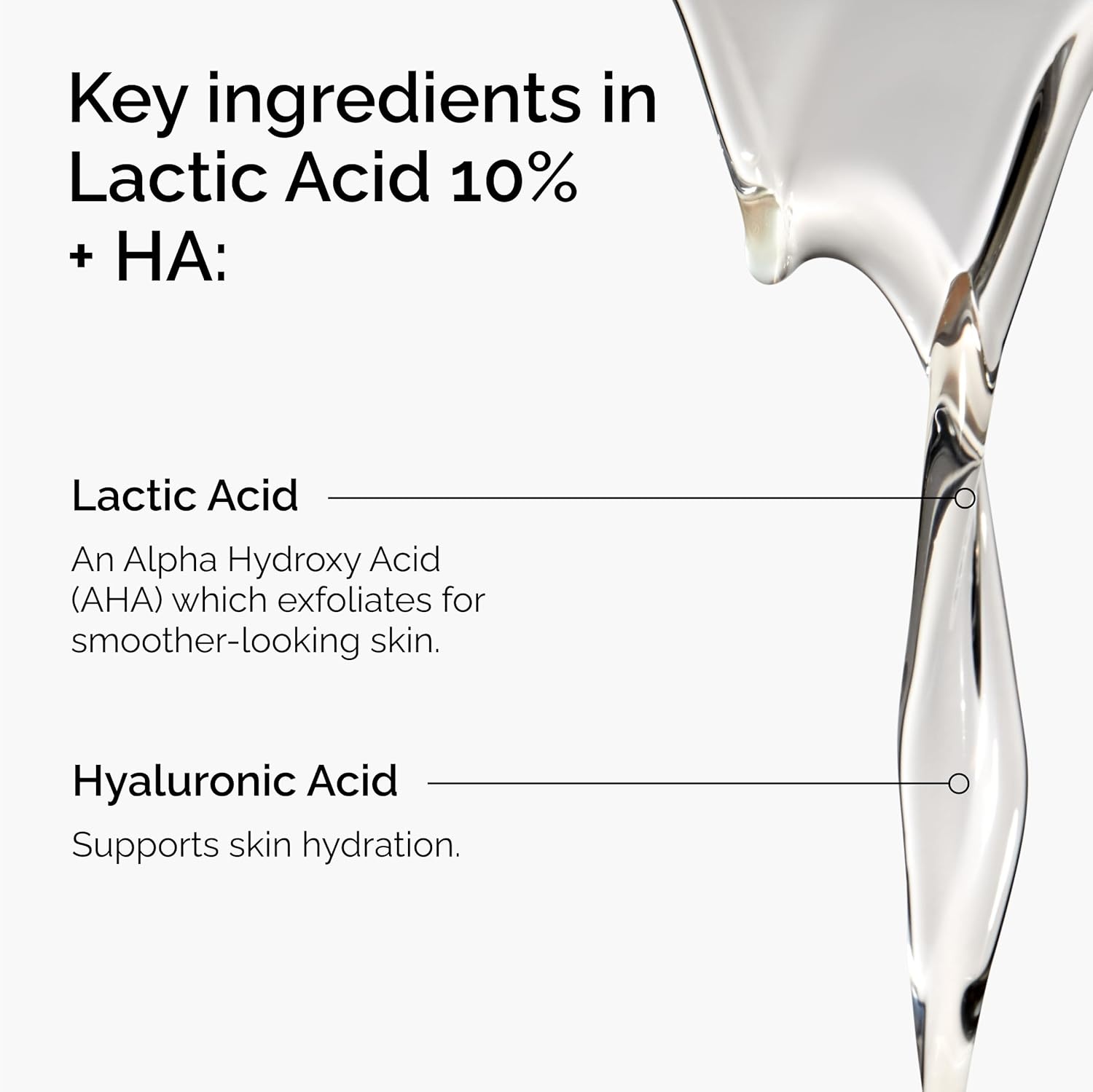image:imageThe Ordinary Lactic Acid 10 Hyaluronic Acid 2 HighStrength Exfoliating Serum for Smoother Brighter Skin 1 Fl Oz1 Fl Oz Pack of 1