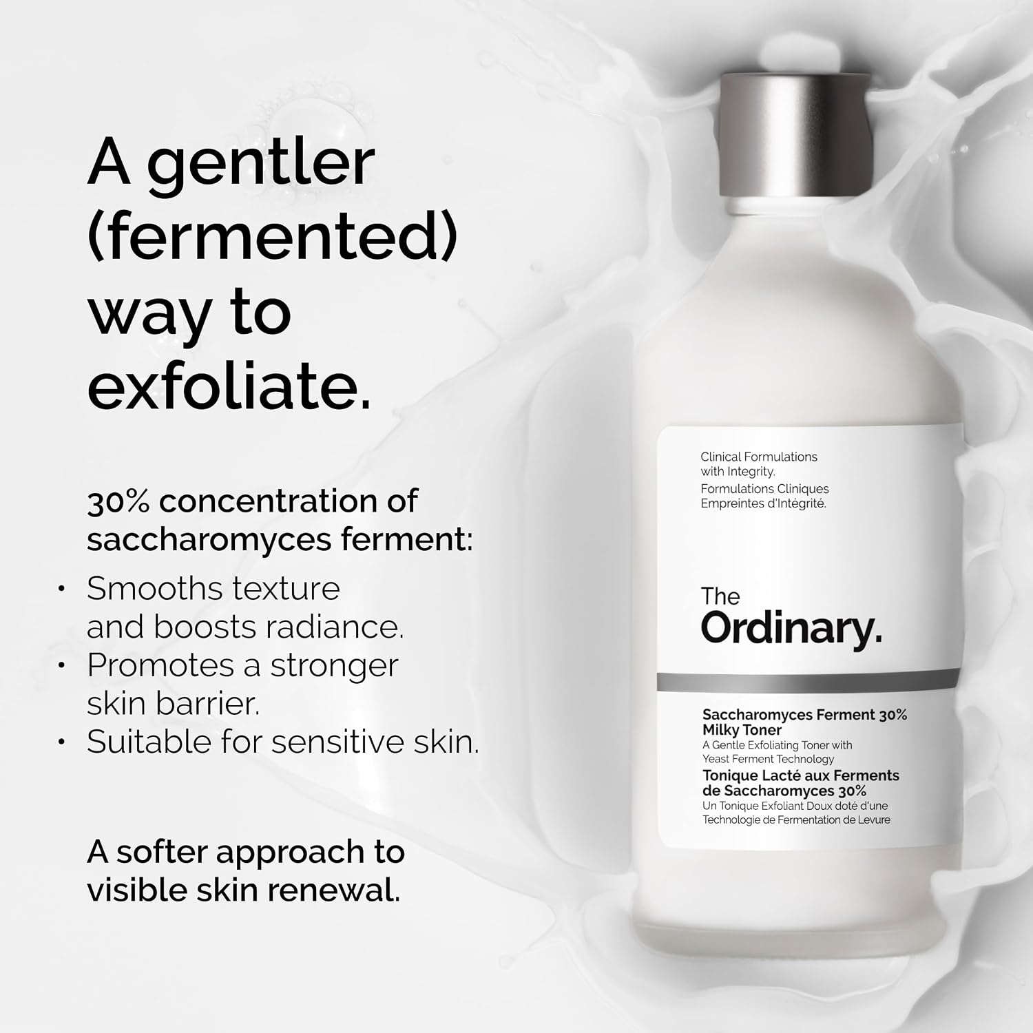 image:imageThe Ordinary Saccharomyces Ferment 30 Milky Toner Exfoliating and Hydrating Toner for Smoother Brighter Skin 34 Fl Oz