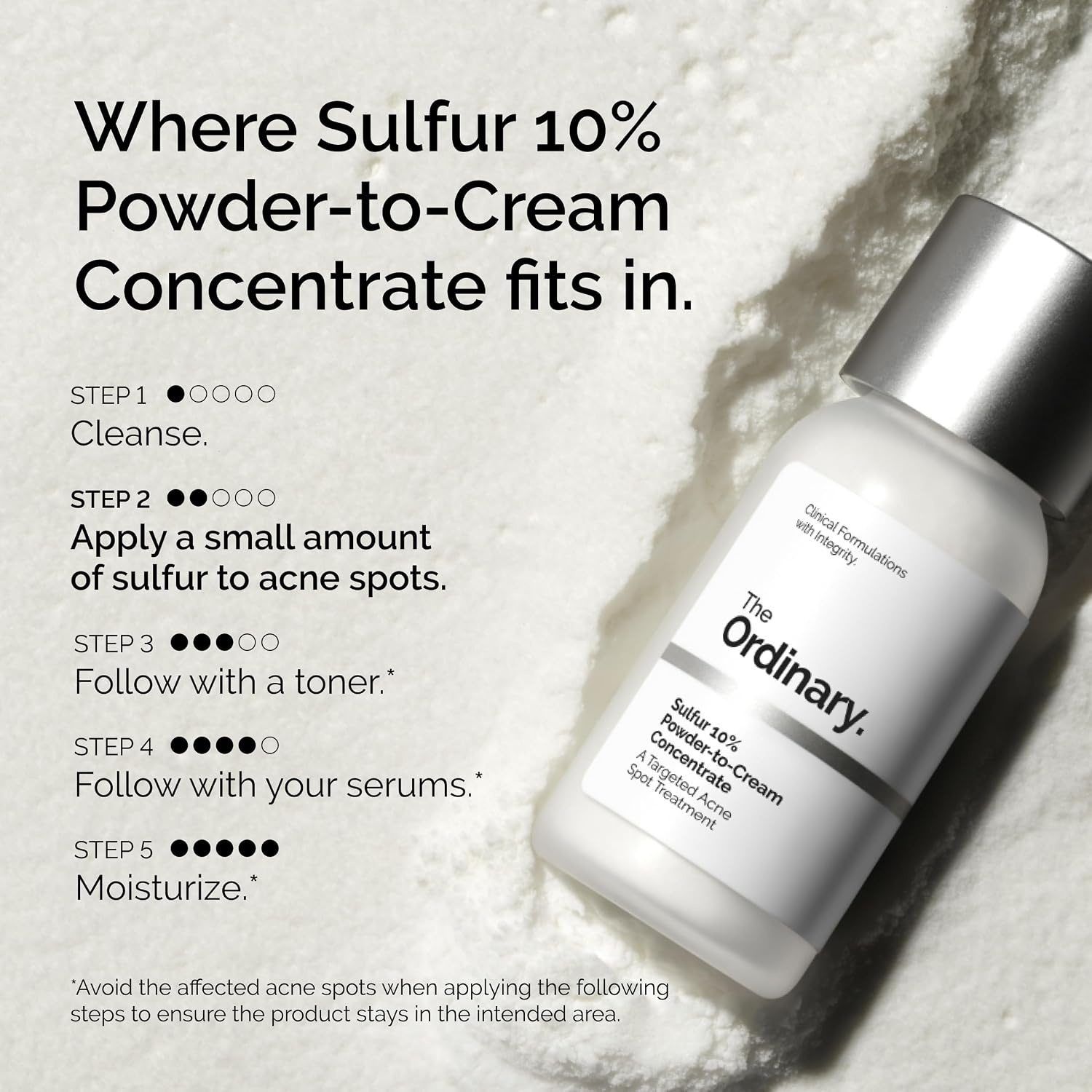image:imageThe Ordinary Sulfur 10 PowdertoCream Acne Spot Treatment Concentrate Reduces Pimple Size and Zit Redness 018 Oz018 Ounce Pack of 1