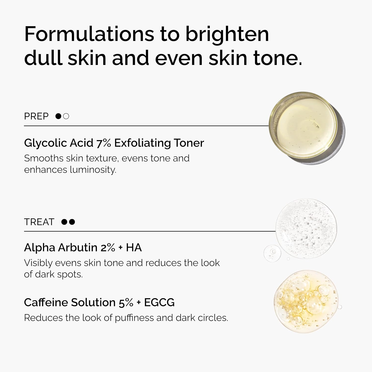 image:imageThe Ordinary The Bright Set 3Step Regimen for Radiant Even Skin Tone with Glycolic Acid 7 Exfoliating Toner Alpha Arbutin 2 HA and Caffeine Solution 5 EGCG Eye Serum Skin Care Set