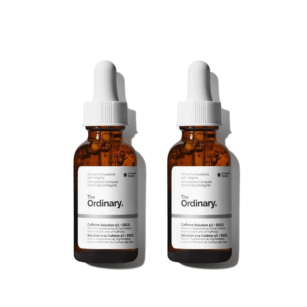 image:imageThe Ordinary Caffeine Solution 5  EGCG Eye Serum Depuffing Eye Serum for Dark Circles and Tired Eyes1 Fl Oz Pack of 2