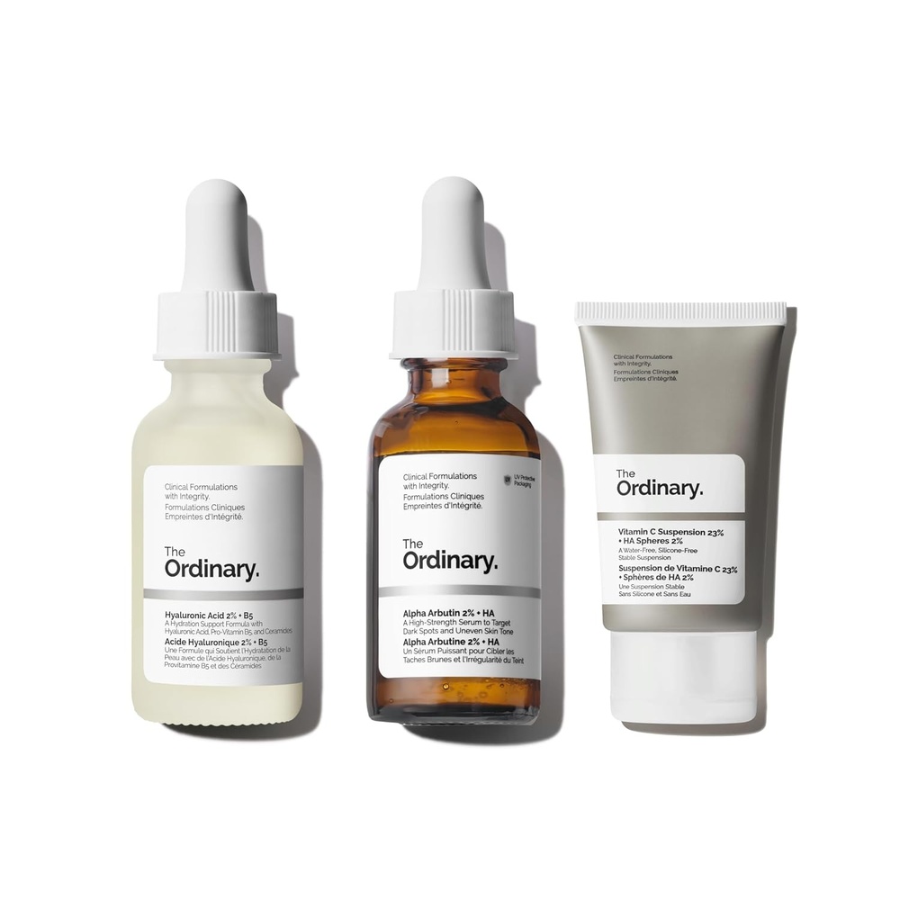 image:imageThe Ordinary Dark Spot Collection Skin Care Bundle Set Vitamin C Suspension 23 HA Spheres 2 1 Fl Oz Alpha Arbutin 2 HA 1 Fl Oz Hyaluronic Acid 2 B5 1 Fl Oz