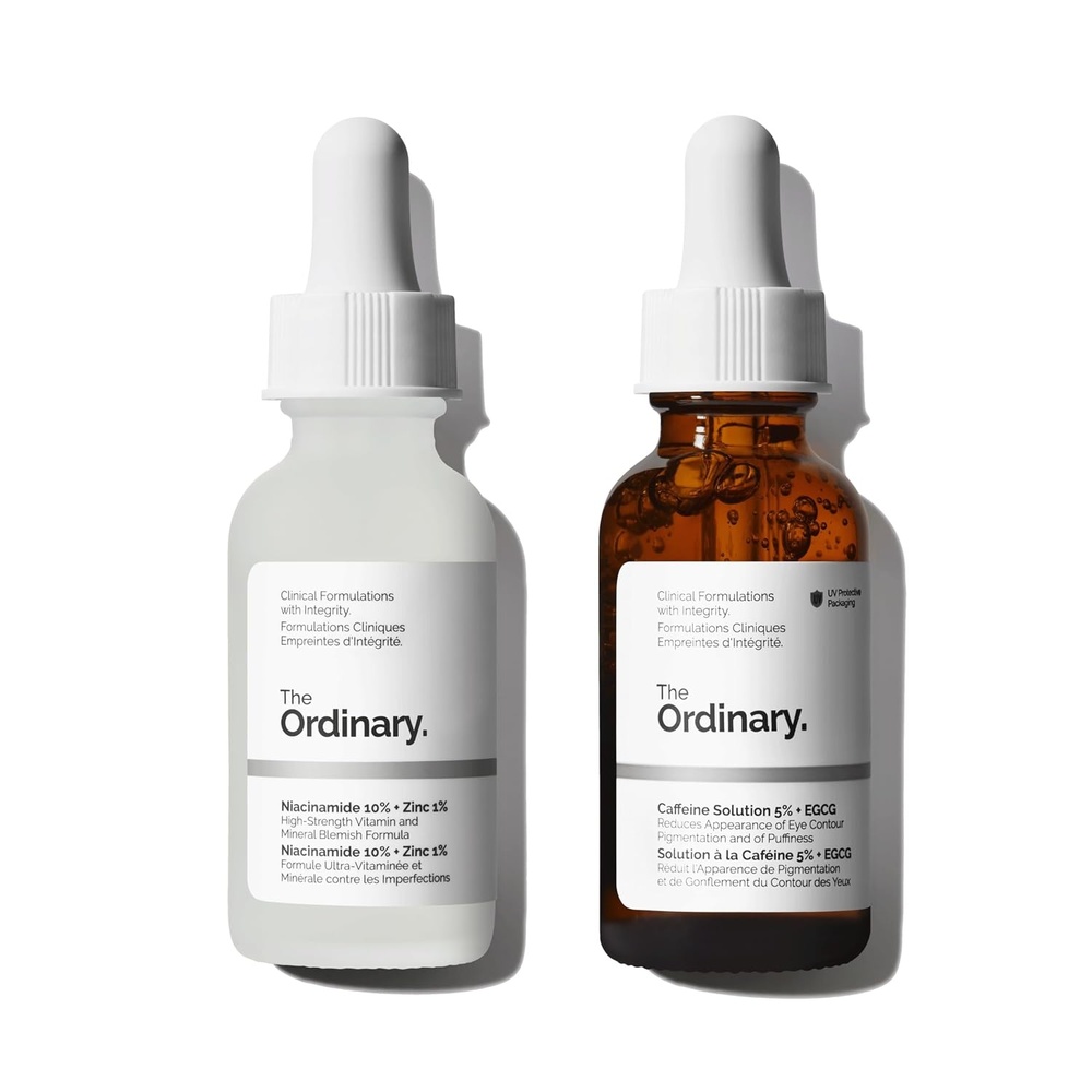image:imageThe Ordinary Dull Skin Duo Skin Care Bundle Set for Face amp EyeNiacinamide 10 Zinc 1 1 Fl Oz Caffeine Solution 5 EGCG 1 Fl Oz