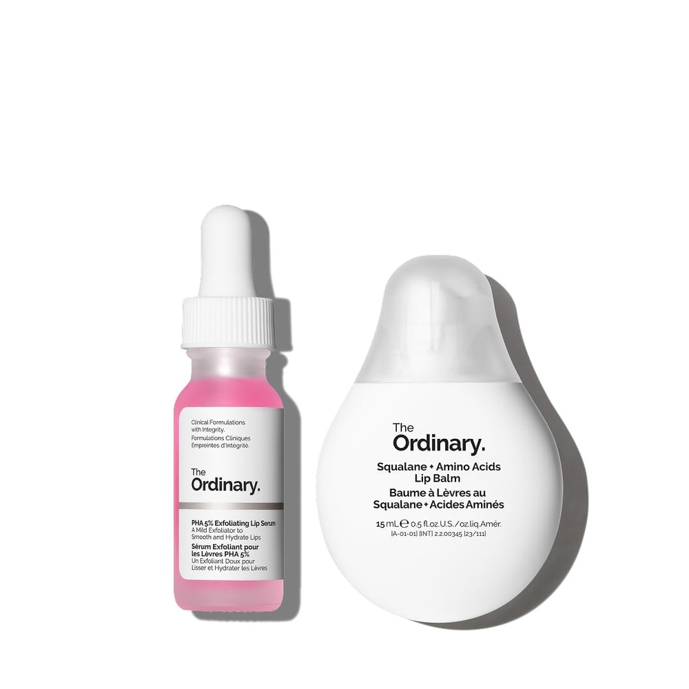 image:imageThe Ordinary Lip Care Duo Skin Care Bundle Set PHA 5 Exfoliating Lip Serum 05 Fl Oz Squalane and Amino Acids Lip Balm
