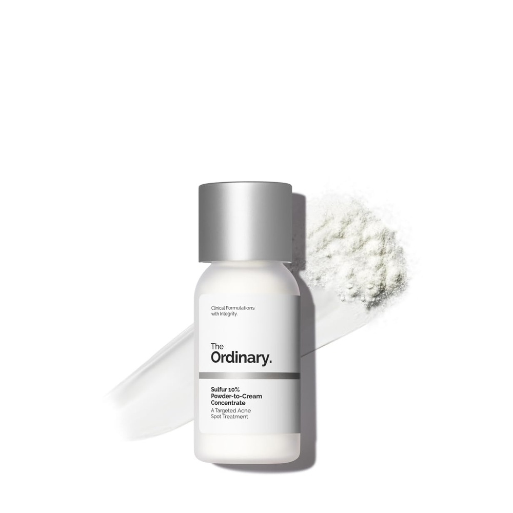 image:imageThe Ordinary Sulfur 10 PowdertoCream Acne Spot Treatment Concentrate Reduces Pimple Size and Zit Redness 018 Oz018 Ounce Pack of 1