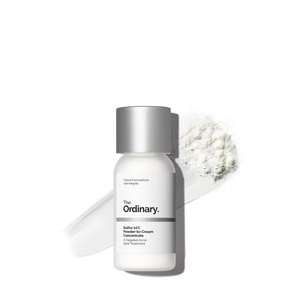 The Ordinary Sulfur 10% Powder-to-Cream Acne Spot Treatment Concentrate, Reduces Pimple Size and Zit Redness, 0.18 Oz(0.18 Ounce (Pack of 1))