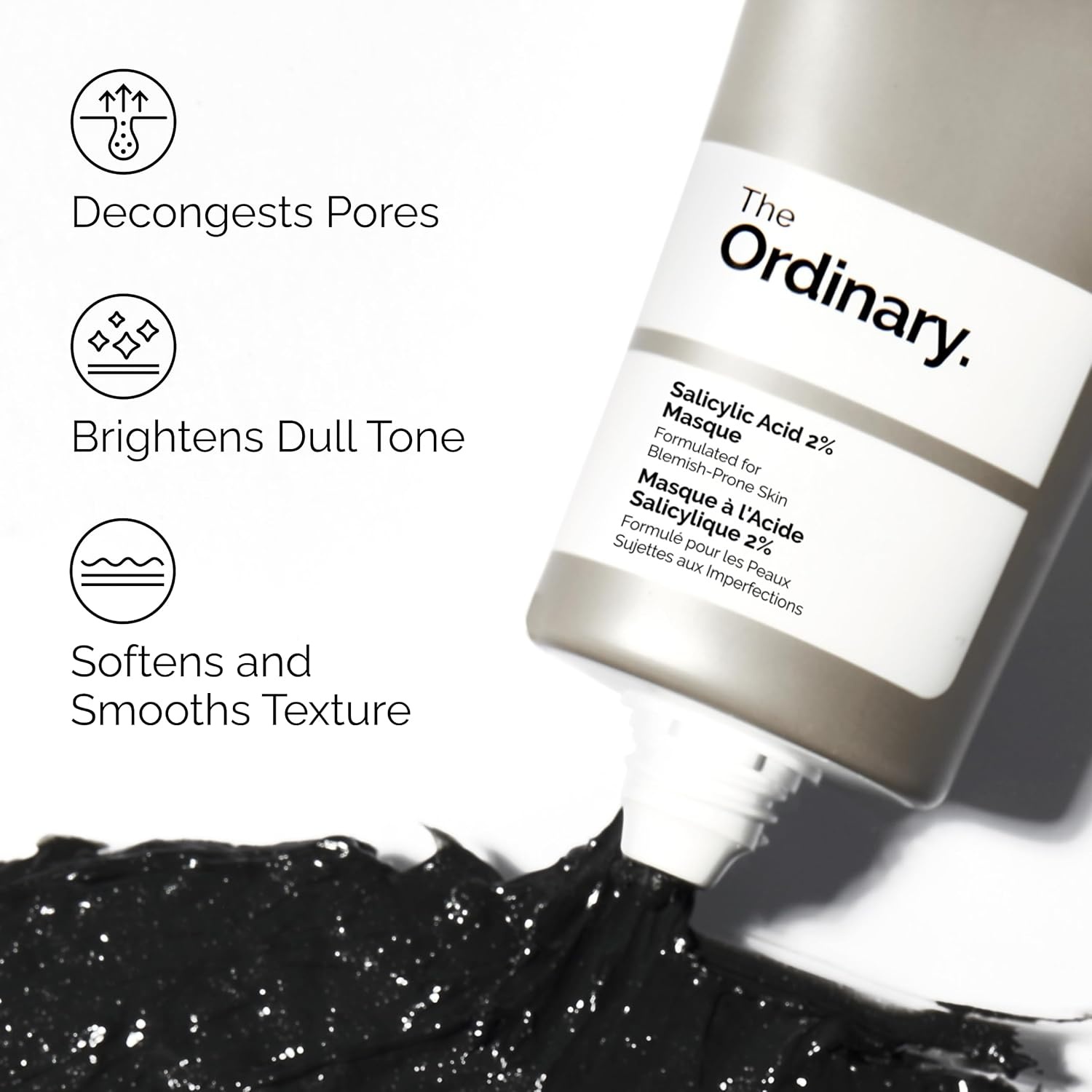 image:imageThe Ordinary Salicylic Acid 2 Masque Clarifying Charcoal amp Clay Mask for BlemishProne Skin 17 Fl Oz