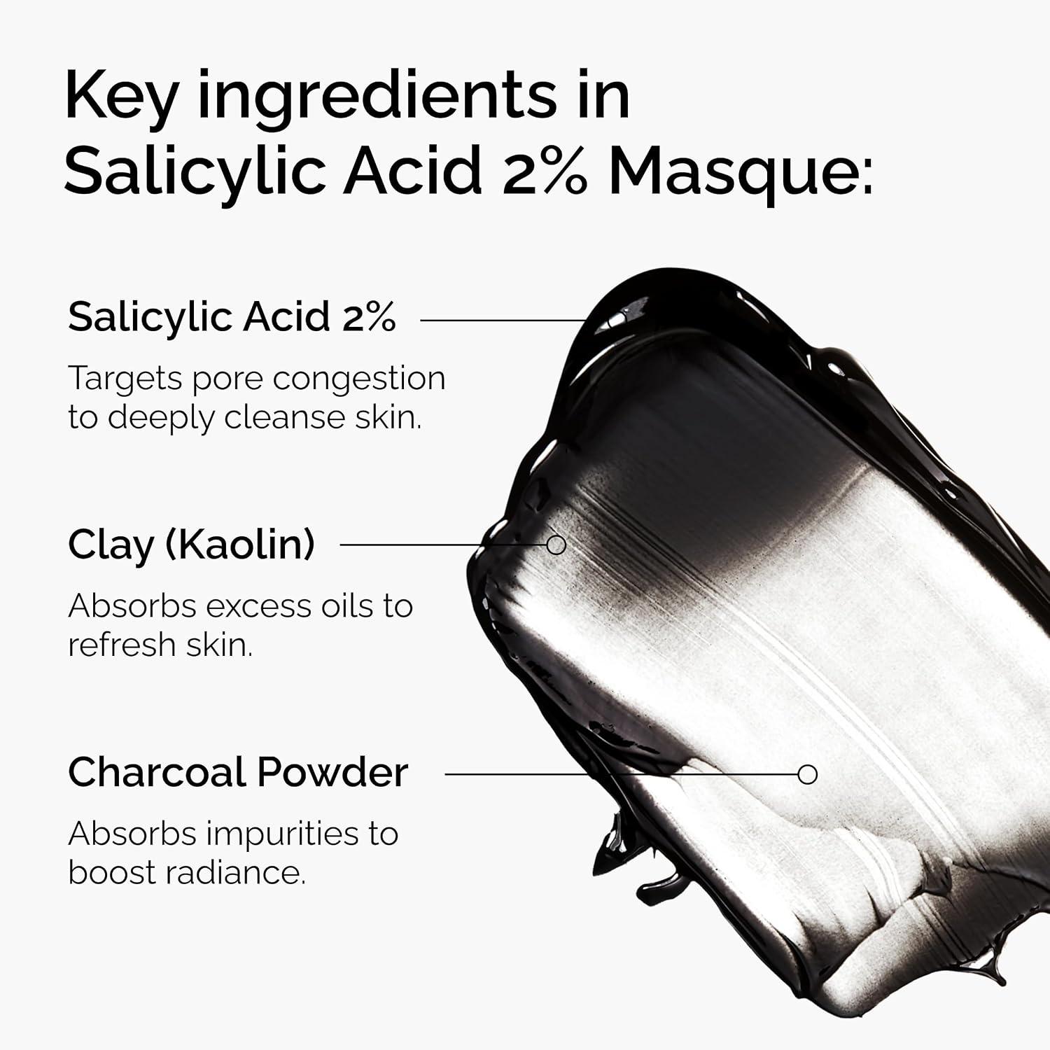 image:imageThe Ordinary Salicylic Acid 2 Masque Clarifying Charcoal amp Clay Mask for BlemishProne Skin 17 Fl Oz