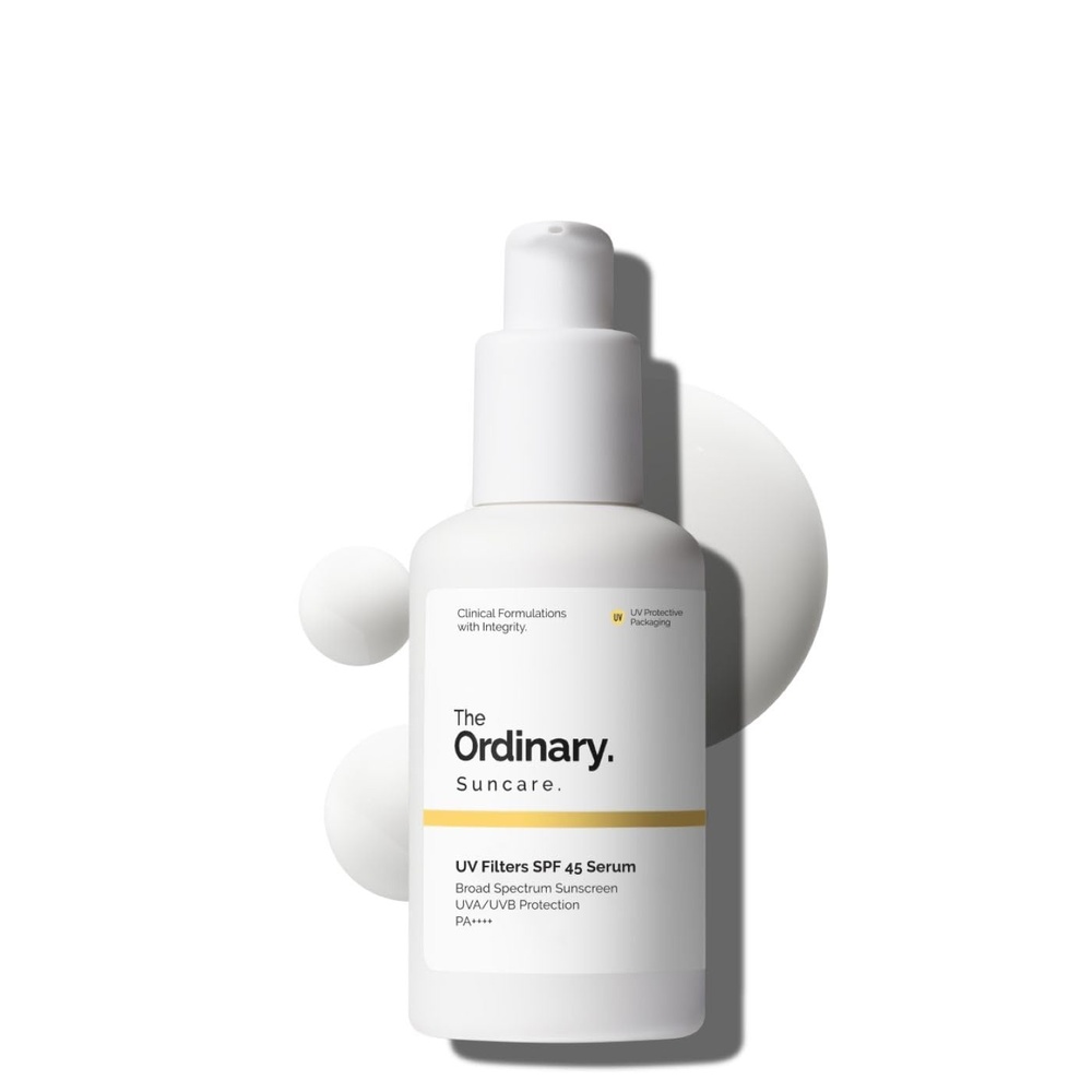 image:imageThe Ordinary UV Filters SPF 45 Serum Sunscreen for Face Lightweight Hydrating BroadSpectrum Sunscreen UVAUVB Protection NonComedogenic No White Cast 2 Fl Oz2 Fl Oz Pack of 1