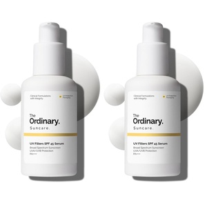 The Ordinary UV Filters SPF 45 Serum Sunscreen for Face, Lightweight Hydrating Broad-Spectrum Sunscreen, UVA/UVB Protection, Non-Comedogenic, No White Cast, 2 Fl Oz(2 Fl Oz (Pack of 2))
