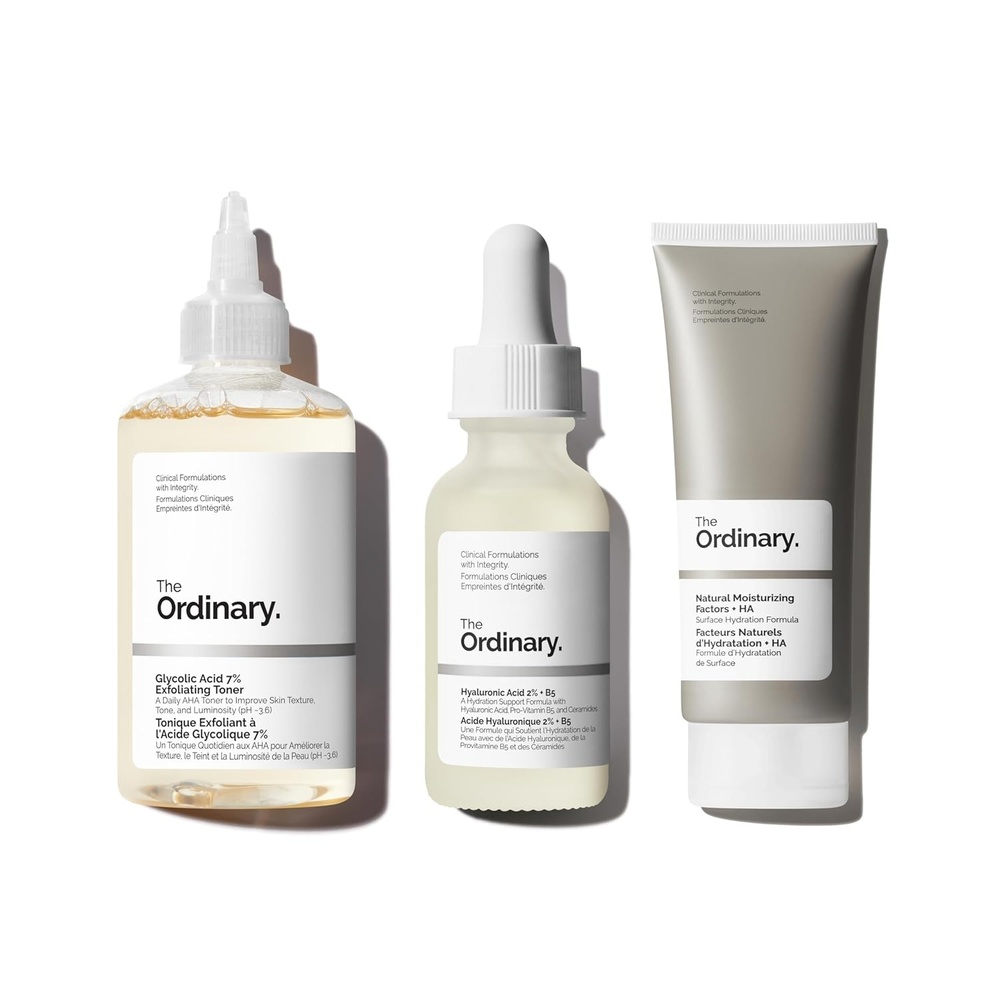 image:imageThe Ordinary Favorites Collection For Luminous Hydrated Skin Skin Care Bundle Set Glycolic Acid 7 Exfoliating Toner 81 Hyaluronic Acid 2 B5 Natural Moisturizing Factors HA