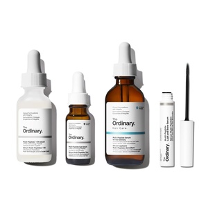 The Ordinary Peptide Essentials Collection, Skin Care and Scalp Support Four-Piece Set for Face, Eyes, and Hair